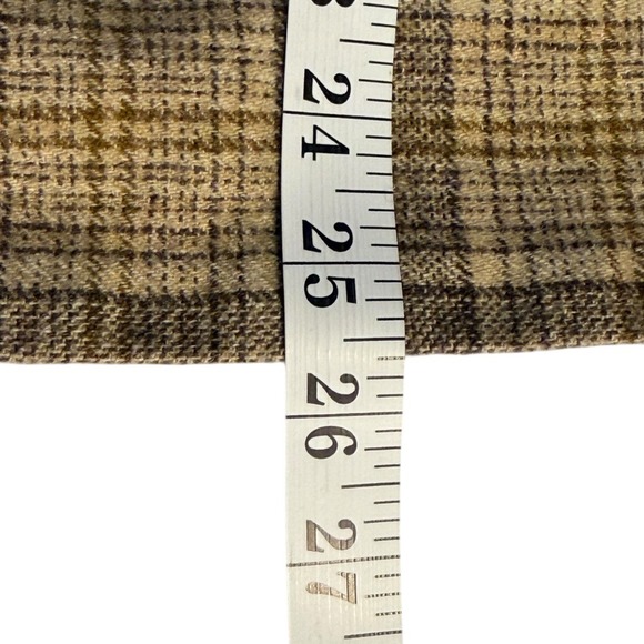 Pendleton Kids Plaid Pleated Wool Blend Skirt Size 16 Brown Tan - Picture 5 of 5